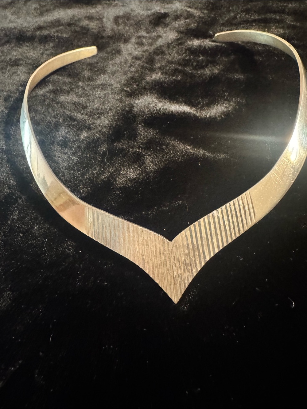 925 Sterling Silver Mexico V-Shaped Collar Necklace - Women Jewelry 39 g